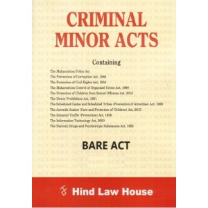 Hind Law House's Criminal Minor Acts Bare Act 2021